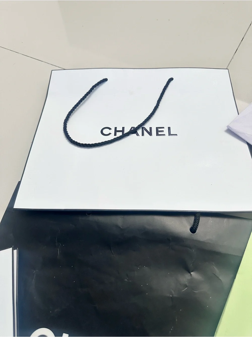 Luxury shopping bag Laduree, Chanel, MFK Kurdjian shopping bag